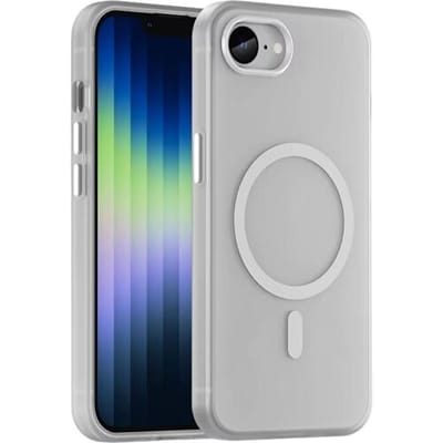 Coverzs TPU magnetische case geschikt voor de Apple iPhone 16e / iPhone 17e hoesje - TPU/Siliconen back cover speciaal voor magnetische accessoires - Siliconen hoesje - TPU telefoonhoesje (wit)