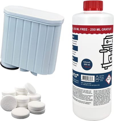 Multaparts® onderhoudsset geschikt voor Philips / Saeco koffiezetapparaten | Alternatief waterfilter CA6903, 10 reinigingstabletten, 750 ml vloeibare ontkalker | Bestrijdt en voorkomt chloor & kalk, verbetert de smaak