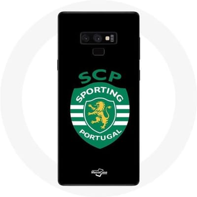 Samsung Galaxy Note 9 hoesje scp sportief portugal zwarte achtergrond