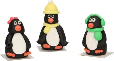 FunCakes Suikerdecoratie 3D Pinguïn Set/3