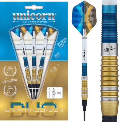 Unicorn Gary Anderson Duo 90% - Soft Tip Darts