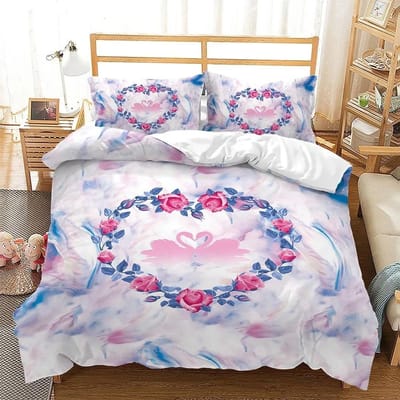 Custom Naam Geliefde Beddengoed Set, Koppel Dekbedovertrek Kamer Decoratie, Romantisch Cadeau Dekbedovertrek Gepersonaliseerde Dekbedovertrek Kussensloop US Full(200x230cm)