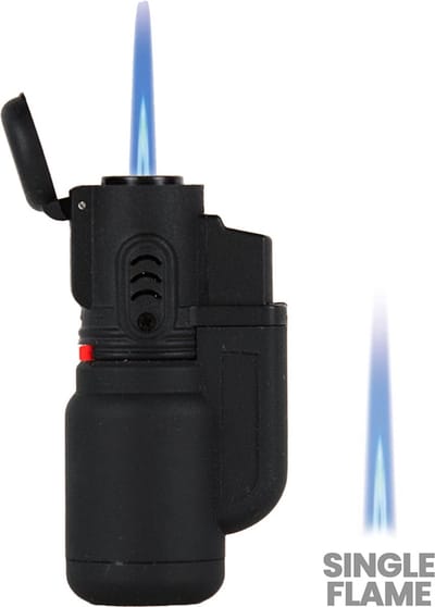 Atomic® Tankboy Hervulbare Aansteker - Vuurwerk Aansteker - Gasbrander - Gasaansteker - BBQ - Windproof - Zwart