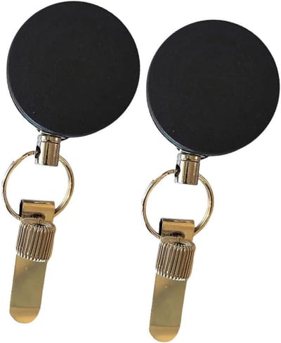 Intrekbare Penhouder - Badge Clip - Pen Meenemen - Met Pocket Clip - 2 Stuks - Zilver