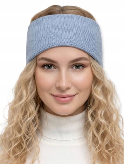 Dartomik - Katoenen Hoofdband - Klassiek - Warm - Melange Blauw