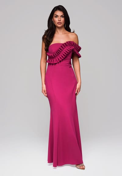 LARICA Jurk - Rits - Jurk Donkerfuchsia XS