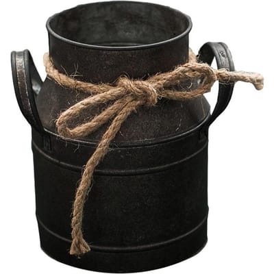 Tuin Metalen Plantenpotten Vintage Melkbus Bloemenemmer Hangende Bloemenhouder black