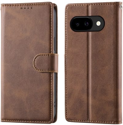 Coverup Hoesje - Geschikt voor Google Pixel 10a Hoesje - Coverup Book Case - Donkerbruin