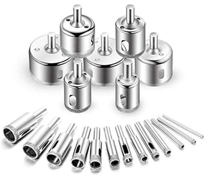 Diamantboor Set 20 Stuks voor Glas, Keramiek, Porselein en Marmer