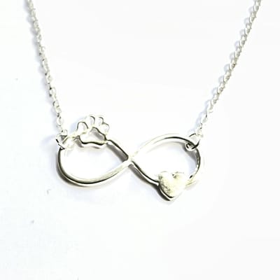 GoedeDoelen.Shop | Ketting Infinity Love Paw | Infinity Ketting | Rescue Paws | Unisex Ketting | Statement Ketting | Dierenvriend | Love | Wellness-House