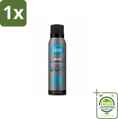 1 x Odorex Men - Deodorant Spray - Dry Protection - Langdurige Frisheid - 150 ml - Mannelijke Deospray - Zweetbescherming - Frisheid - Oksel Droog - Geur Tegen Zweet