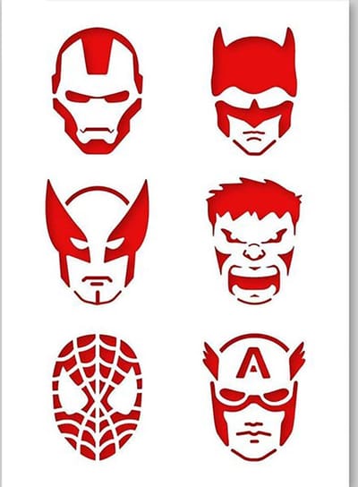 QBIX Superhelden Sjabloon - A4 Formaat - Kunststof - Stencil