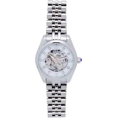 Empress Magnolia Automatic MOP Skeleton Dial Bracelet Watch