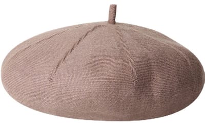 Gebreide kasjmier baret voor dames voor herfst en winter, grote hoofdomtrek, laat het gezicht kleiner lijken, wollen baret schildersmuts