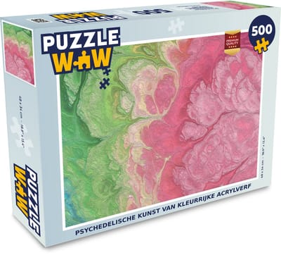 Puzzel Verf - Kunst - Psychedelisch - Legpuzzel - Puzzel 500 stukjes