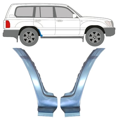 Reparatiepaneel achterspatbord voor Toyota Land Cruiser J100 1998-2007