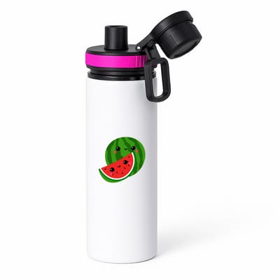 Hacebo® - Watermeloen waterfles met draaidop roze - Fruitschaal - Fruit liefhebbers - Zomerfruit - gezond eten - vrucht - water fles - 850ML