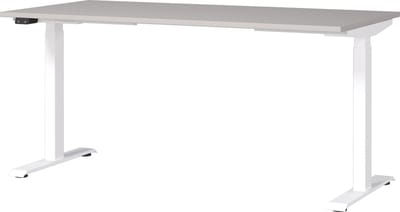 Elektrisch zit-sta Bureau Galileo Wit - Kasjmier - 160x80cm - Hoogte 120 cm - In hoogte verstelbaar