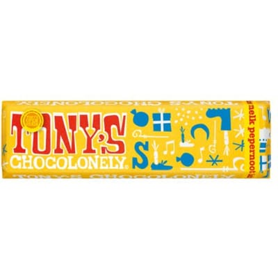 Tony's chocolonely chocoladeletter reepje klein, melk pepernoot