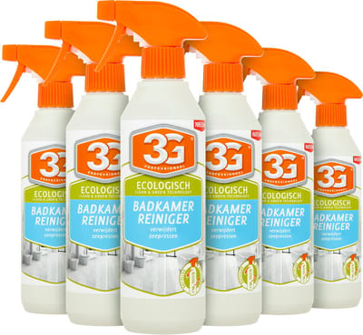6x 3G Professioneel Badkamerreiniger Ecologisch 500 ml - Badkamer Reiniger - Kalkverwijderaar - Ecologische Reiniger - Douche Reiniger - Biologisch Afbreekbaar - 6-Pack