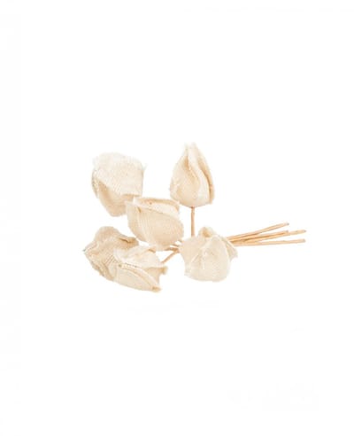 HOBI - 6 Physalis-bloemen op steel 2,8 x 12 cm landelijke decoratie