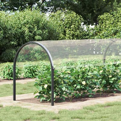 vidaXL - Plantenafdekking - met - zeilringen - 2x8 - m - PVC