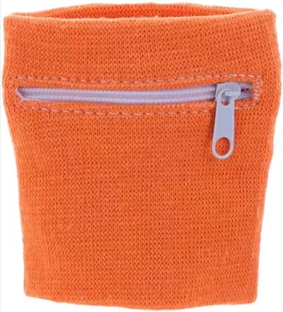 *** Pols Zweetbandje - Rits - 8 x 8 CM - Wrist Sweatband Polsbandje - Met Rits - Voor Sport en Fitness Uitgaan Festivel van Heble® ***