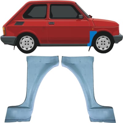 Reparatiepaneel voorspatbord voor Fiat 126p 1972-2000 / Links + Rechts / Set