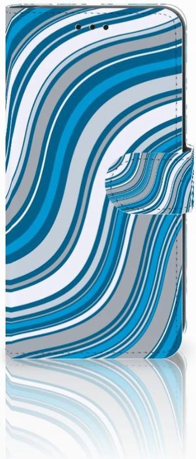 Boekhoesje voor Xiaomi Mi A2 Lite Telefoon Hoesje Waves Blue