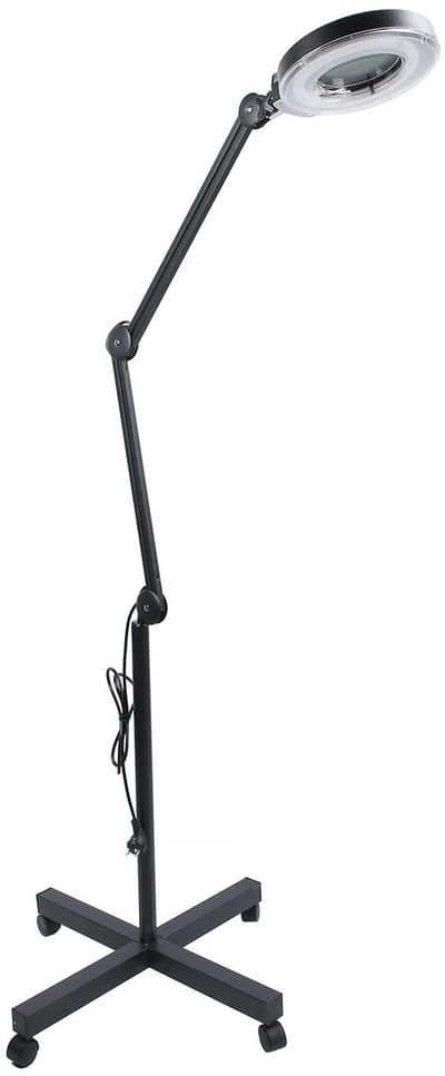 Mila Shop Vergrootglas Lamp - Loeplamp - Huidverzorging - Schoonheidssalon - Cosmetische Make-up lamp - Tattoo - Manicure - 5x Vergrootglas - Verlichte vergrootglas - Licht Lamp - Make-up Lamp - Zwart