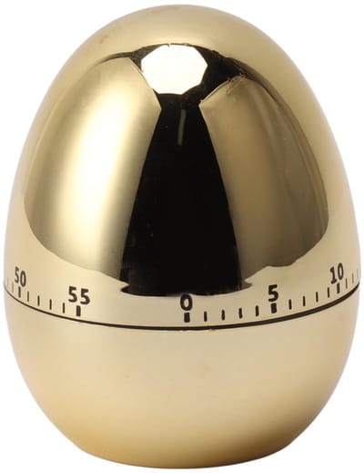 Allecto - Egg Alarm Clock - 60 Minuten Rotating Timer - Keuken Timer zonder Batterijen - Goud - Tijdweergave - Keukenaccessoire - Geschikt voor elk...