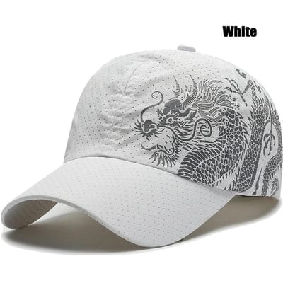 Nieuwe Zomer Baseballpet Sneldrogend Luchtgat Chinese Draak Mode Unisex Buiten Casual Sport Zonneklep Trucker Petten gray