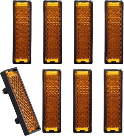 Set van 8 Oranje Fietsreflectoren voor Pedalen, Veiligheidsreflectoren voor Fietsen, Reflecterende Pedalenset voor Verbeterde Zichtbaarheid tijdens het Fietsen