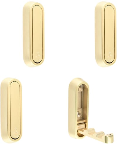 Dailygoody - Opvouwbare Wandhaak - Antislip Haken - Ruimtebesparend - Geborsteld Koper - Zware Belasting - Organiseer Jouw Huishouden - 4 Haken