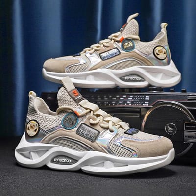 Herenschoenen Winter Thermische Sneakers Nieuw Comfort Outdoor Casual Schoenen Platform Mode Lompe Sneakers 44 beige