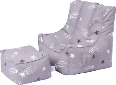 Zitzak Kind - Kinderen Bean Bag Stoel met Voetenbankje - Zachte Kinderfauteuil - Zitzak voor kinderen - Zitzak kids Stoel