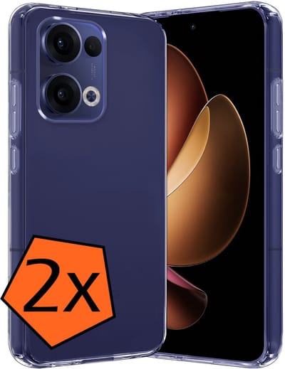 Hoes - 2 Stuks - Geschikt voor Oppo Reno 13 - Sterk & Shockproof - Case Siliconen - Back Cover - Telefoon Hoes - Transparant