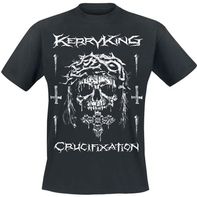 Kerry King T-shirt - Crucifixion - S tot M - voor Mannen - zwart