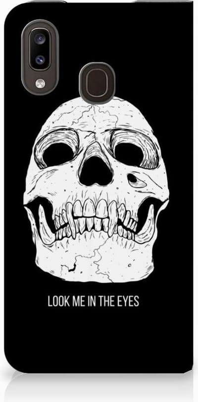Mobiel BookCase Samsung Galaxy A30 Skull Eyes
