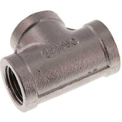 Rp 1/2'' RVS T-stuk 16 Bar