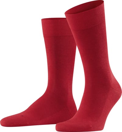 FALKE Sensitive London met comfort tailleband katoen sokken heren rood - maat 39-42