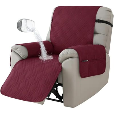 1-zits Waterdichte Relaxfauteuilhoes Antislip Huisdieren Kinderen Leunstoelhoes Lazy Boy Bank Bank Meubelbeschermer voor Woonkamer 1 Seat gray