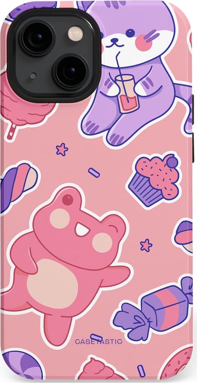 Casetastic hoesje geschikt voor Apple iPhone 13 mini - MagSafe - Dubbellaagse bescherming - Snoepvriendjes - Fashion Case - Lichtroze Lavendel Koraal