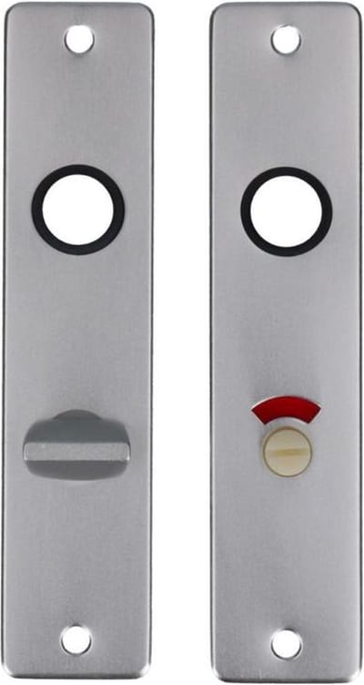 Veilig - BSG 180/41H - binnendeurschild met sleutelgat - naturel - alu 2-dlg