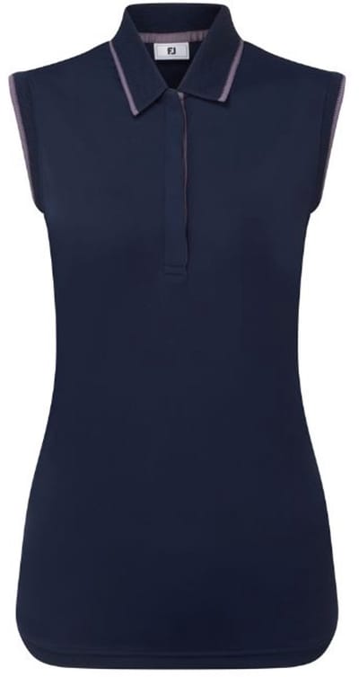 Footjoy Mouwloze Pique Polo Dames Navy