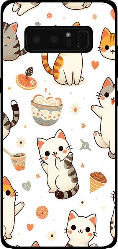 Smartphonica Telefoonhoesje Geschikt voor Samsung Galaxy Note 8 met katten opdruk - TPU backcover case cat design geschikt voor Samsung Galaxy Note 8