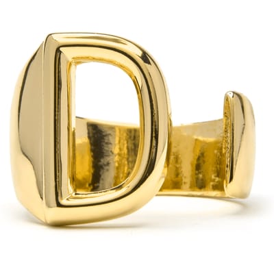 Luxenter Ring met 18-karaats geelgouden afwerking - Alphabet