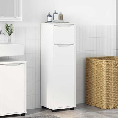 vidaXL - Badkamerkast - Wit - 30,5 - x - 30 - x - 101 - cm - Bewerkt - hout