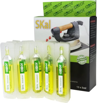 AXOR SKAL anti-kalk strijkijzer onderhoudsmidel - 15x 5ml - Ampullen met anti-calc ontkalker - Strijkijzerontkalker