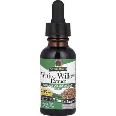 Nature's Answer, extract van witte wilg, alcoholvrij, 2000 mg, 30 ml(1 fl oz)
